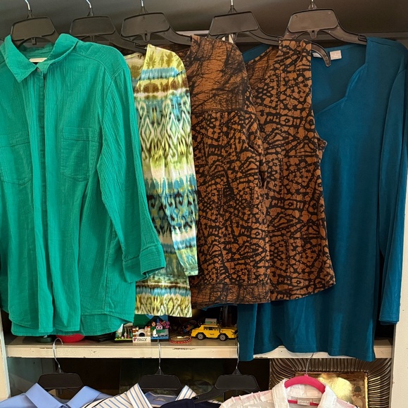 chicos size 2 2.5 lot of 10 tops blouses ladies size large 10 12 - Picture 1 of 11